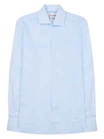 Mc2 Saint Barth Men's Camicia Pamplona in Lino Blue