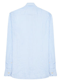Mc2 Saint Barth Men's Camicia Pamplona in Lino Blue