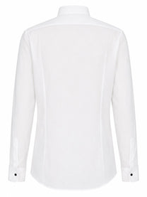 Giorgio Armani Men's Camicia Smoking in Cotone White