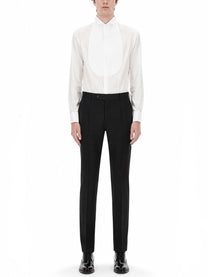 Giorgio Armani Men's Camicia Smoking in Cotone White