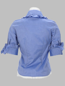 Vivienne Westwood Women's Camicia Toulouse Frill Blue