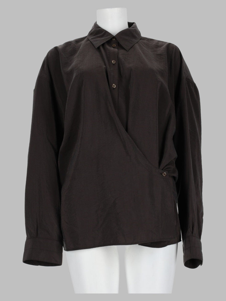 Lemaire Women's Camicia Twisted in Seta Brown