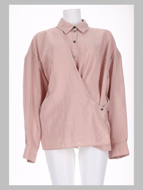 Lemaire Women's Camicia Twisted in Seta Blue