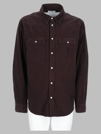 ISABEL MARANT Men's Camicia Vasco in Cotone Brown