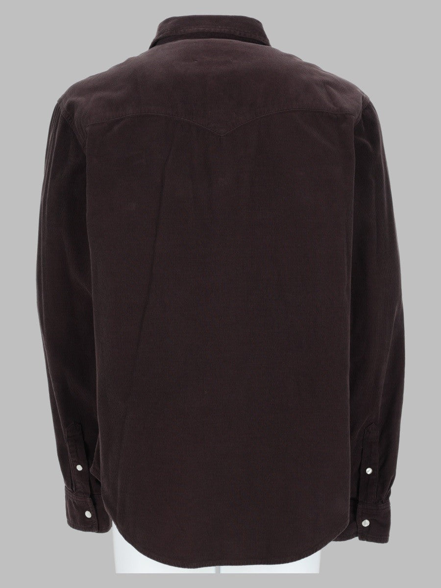 ISABEL MARANT Men's Camicia Vasco in Cotone Brown