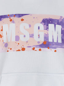MSGM Camo Season Box Hoodie White
