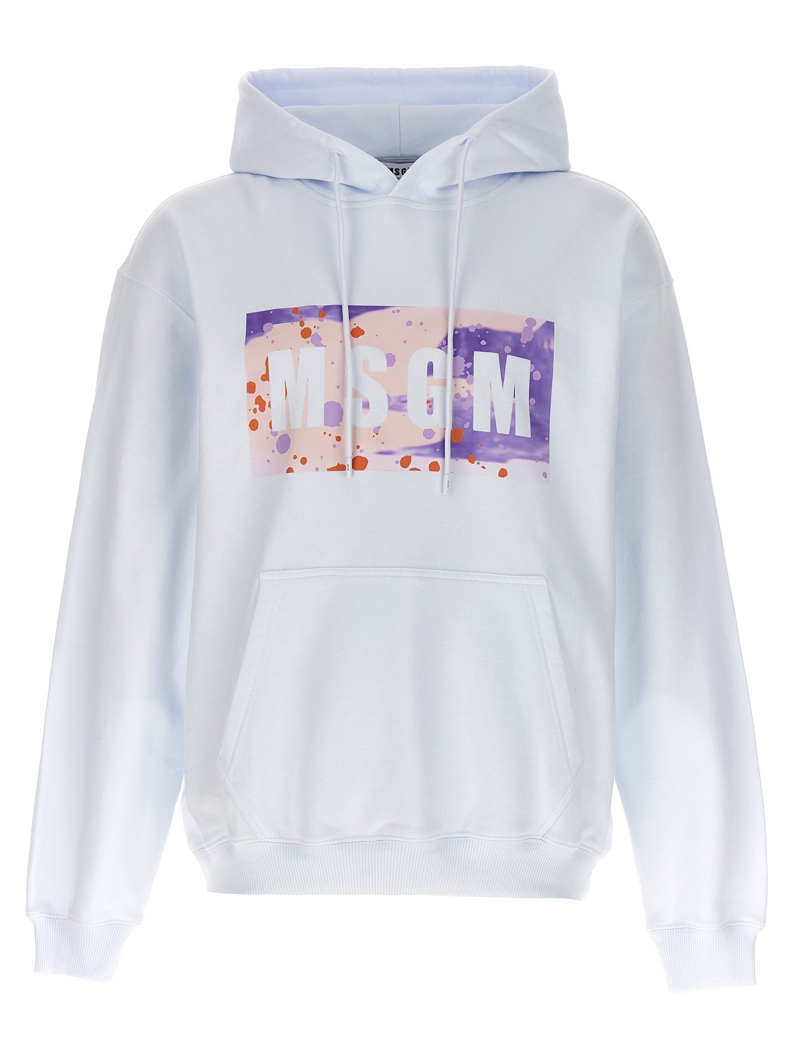 MSGM Camo Season Box Hoodie White