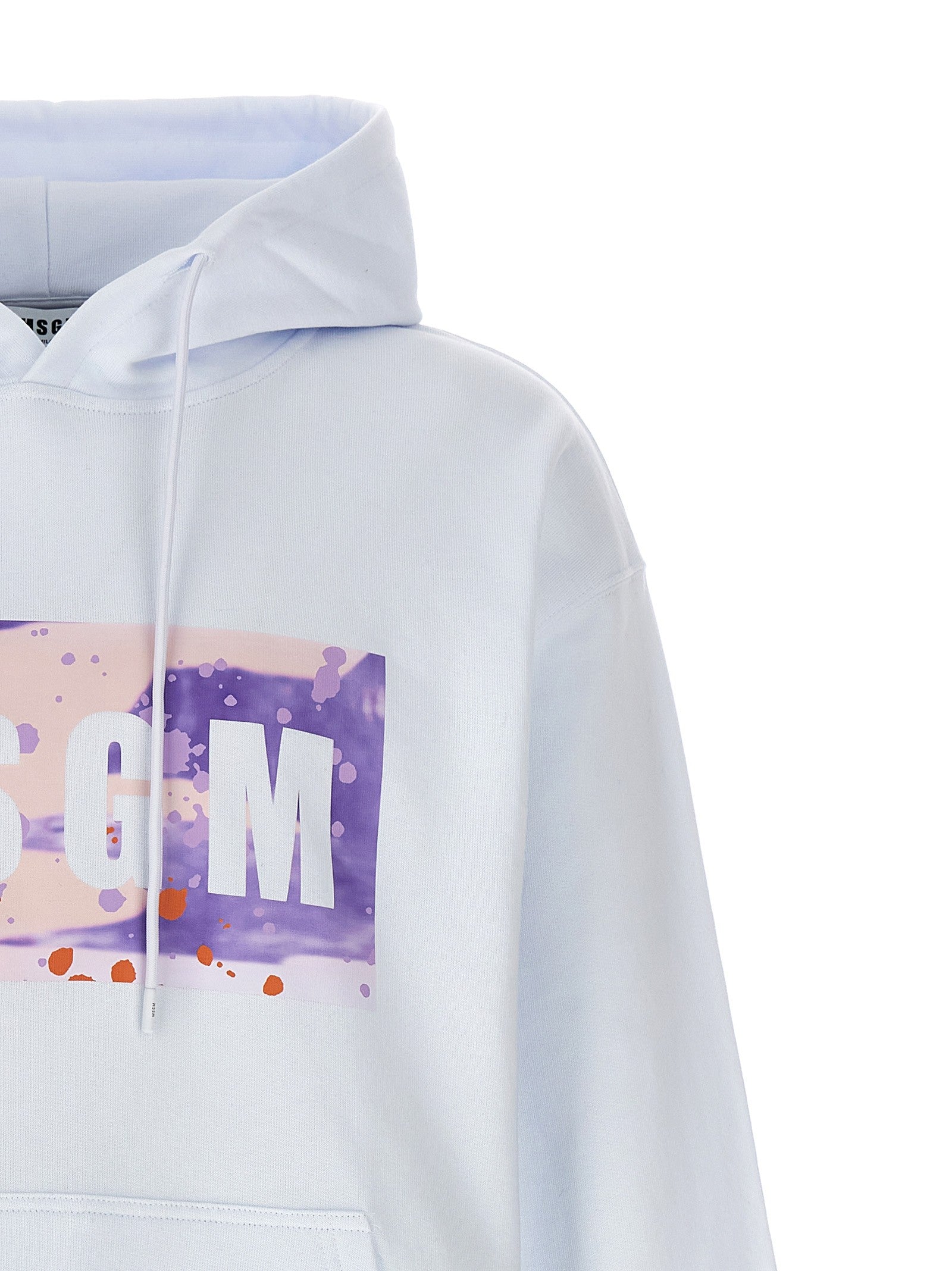 MSGM Camo Season Box Hoodie White