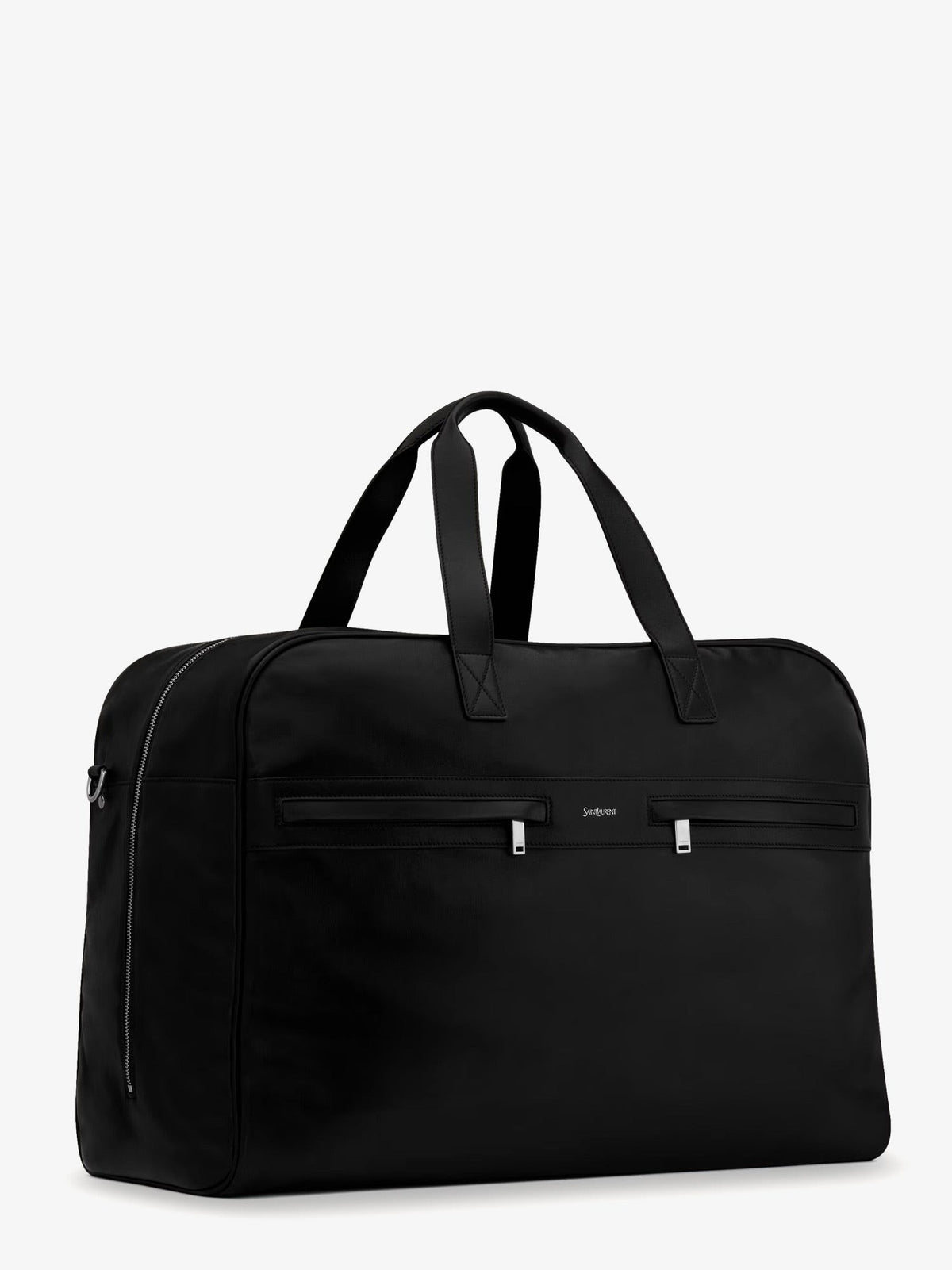 Saint Laurent Men's Camp Leather Travel Bag Black