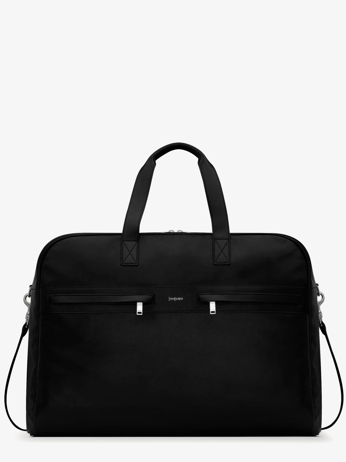 Saint Laurent Men's Camp Leather Travel Bag Black