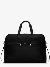 Saint Laurent Men's Camp Leather Travel Bag Black