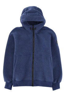 Canada Goose men’s Chilliwack jacket blue deep blue hooded zip-up fleece with ribbed cuffs and hem