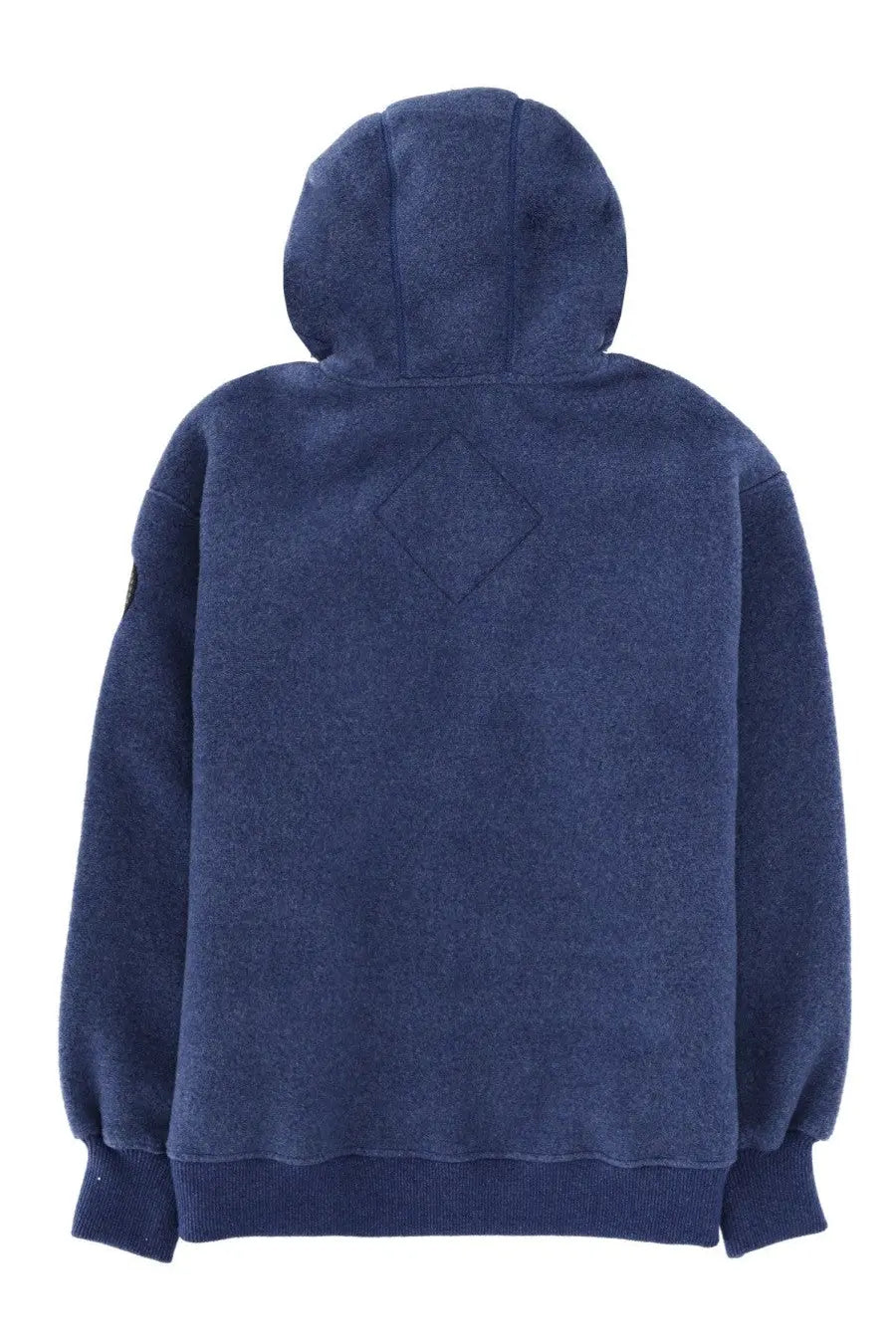 Back side of navy blue Canada Goose men’s chilliwack jacket fleece hoodie with subtle diamond-shaped stitched detail