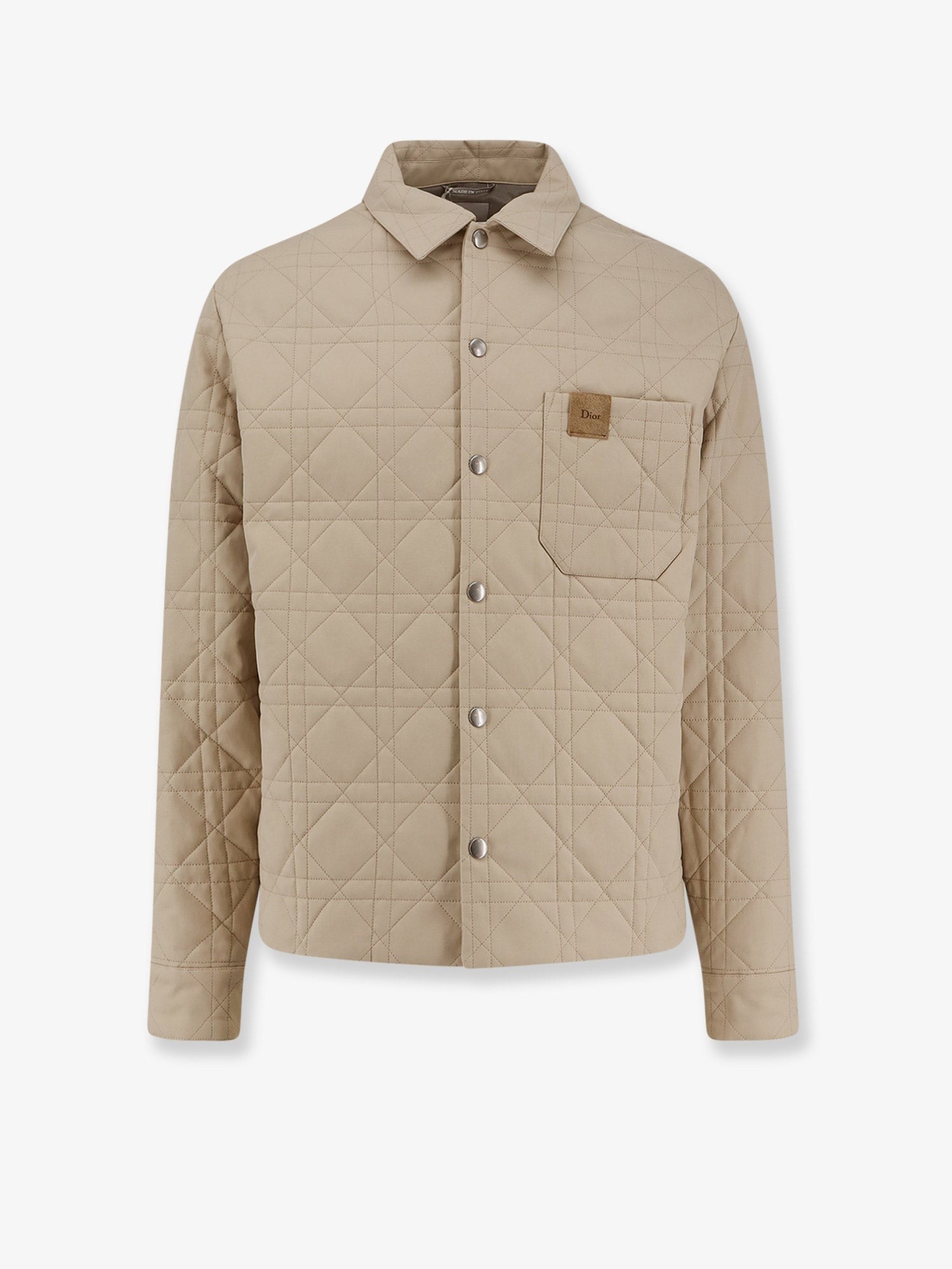 Dior Men's Cannage Overshirt Jacket Beige Dior
