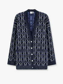 Dior Women's Cannage Oversize Cardigan Pattern