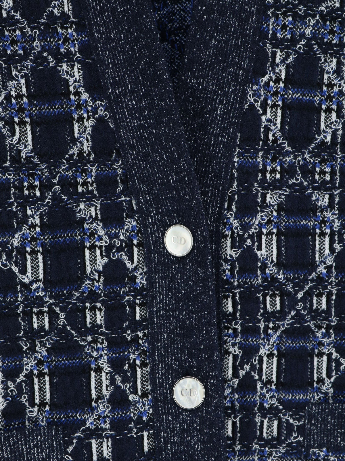 Dior Women's Cannage Oversize Cardigan Pattern, view 3