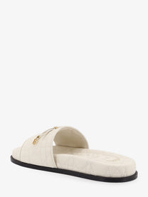 Dior Women's Cannage Quilted Leather Sandals White