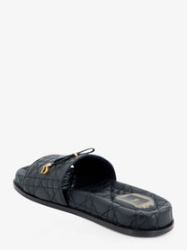 Dior Women's Cannage Quilted Leather Sandals Black