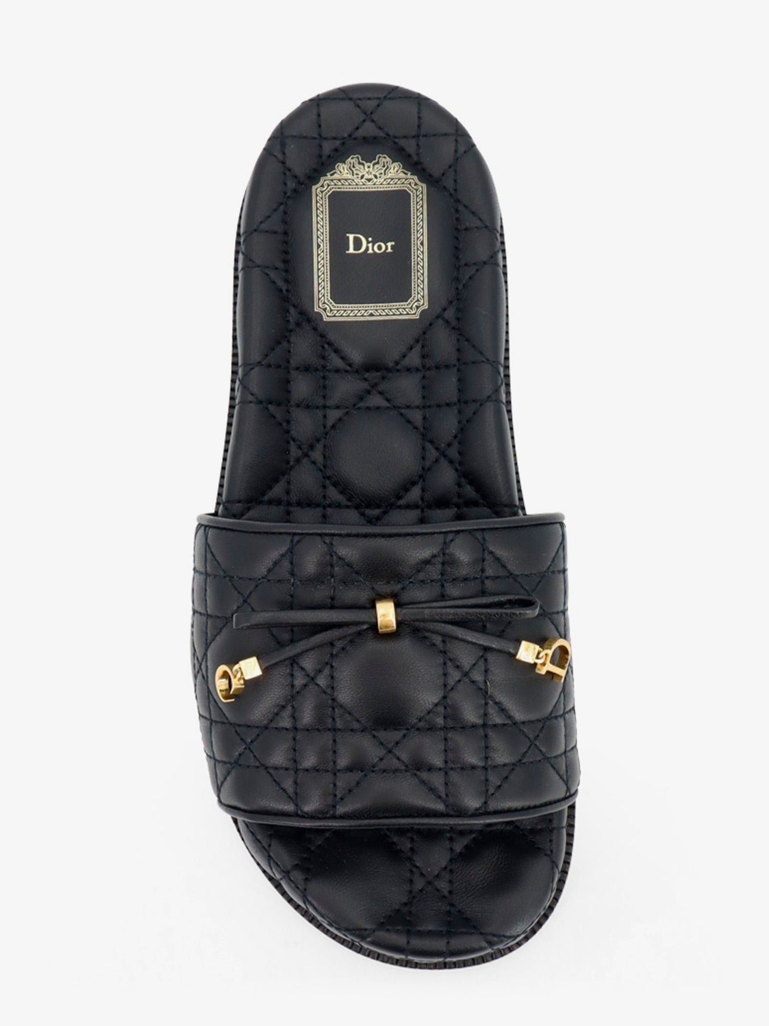 Dior Women's Cannage Quilted Leather Sandals Black