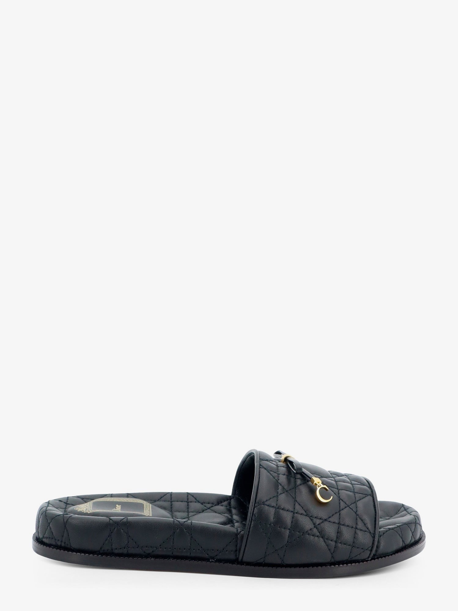 Dior Women's Cannage Quilted Leather Sandals Black