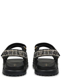 Dior Women's Cannage Tweed Sandal Multicolor