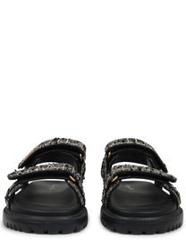 Dior Women's Cannage Tweed Sandal Multicolor