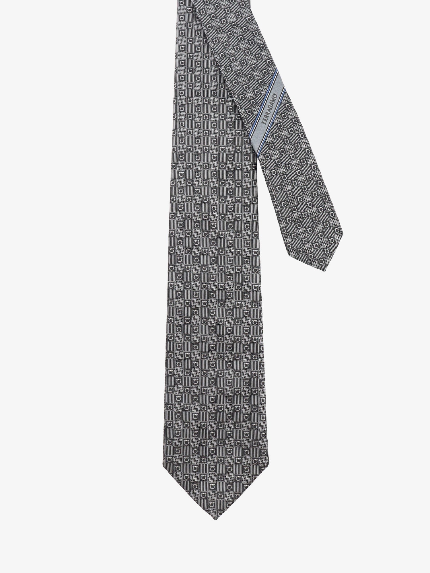 Ferragamo Men's Cannes Silk Tie Grey