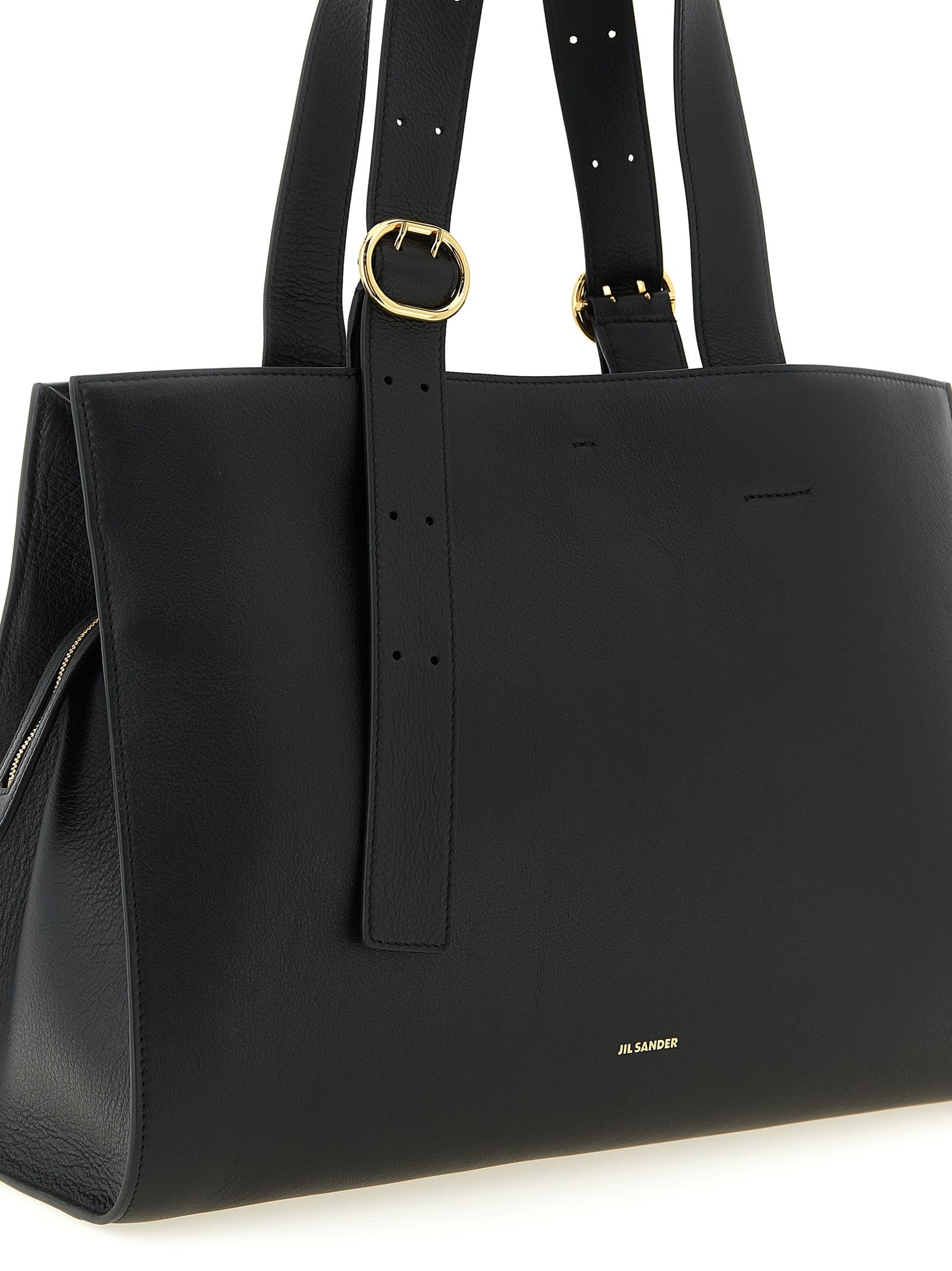 Jil Sander Cannolo Shopping Bag Black