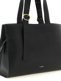 Jil Sander Cannolo Shopping Bag Black