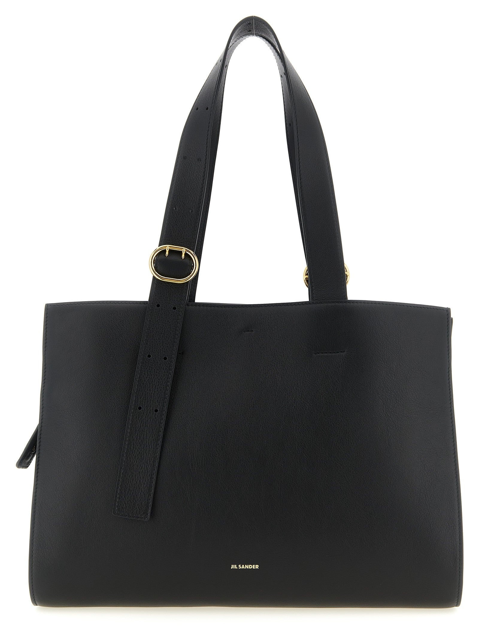 Jil Sander Cannolo Shopping Bag Black