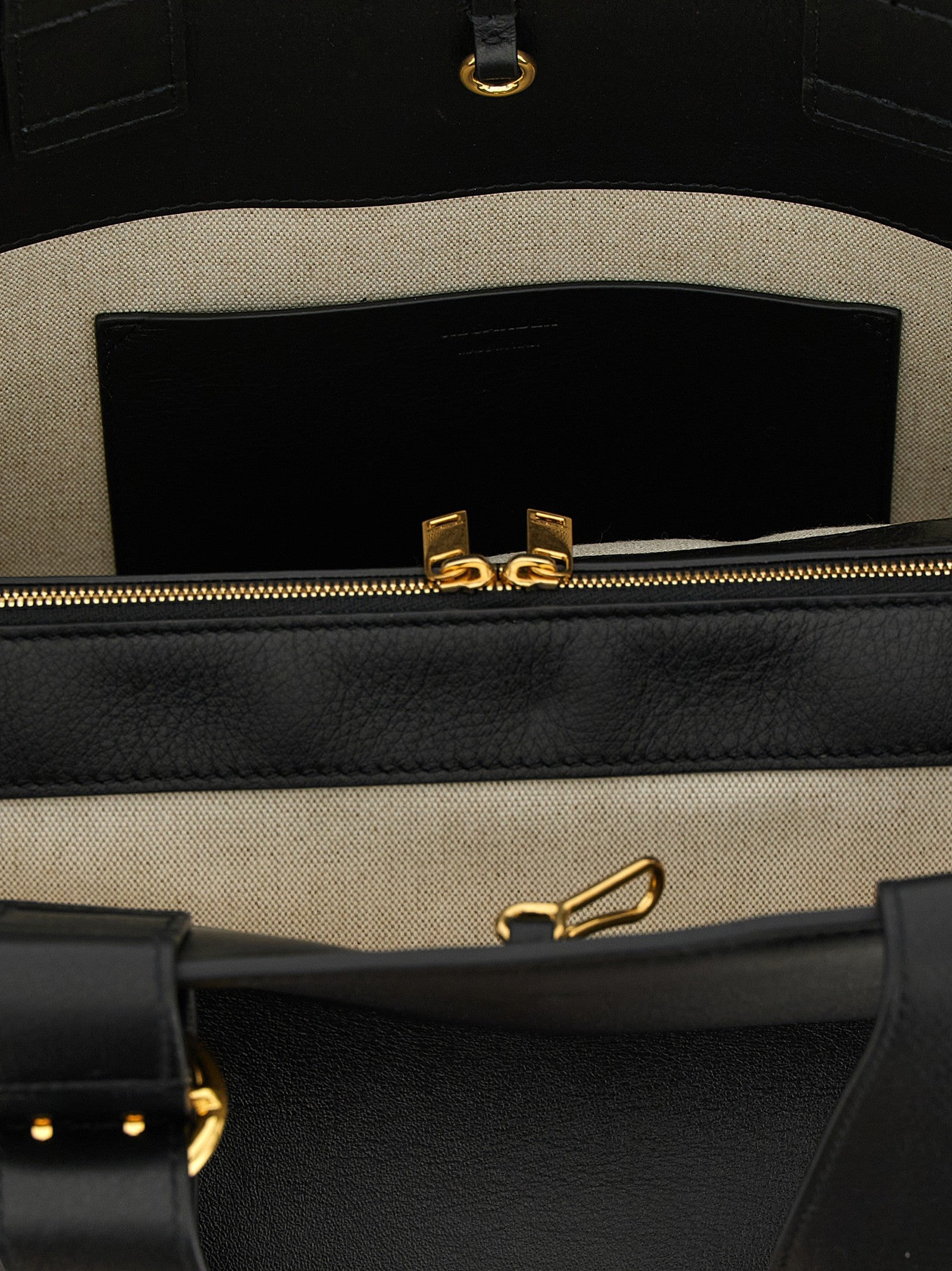 Jil Sander Cannolo Shopping Bag Black