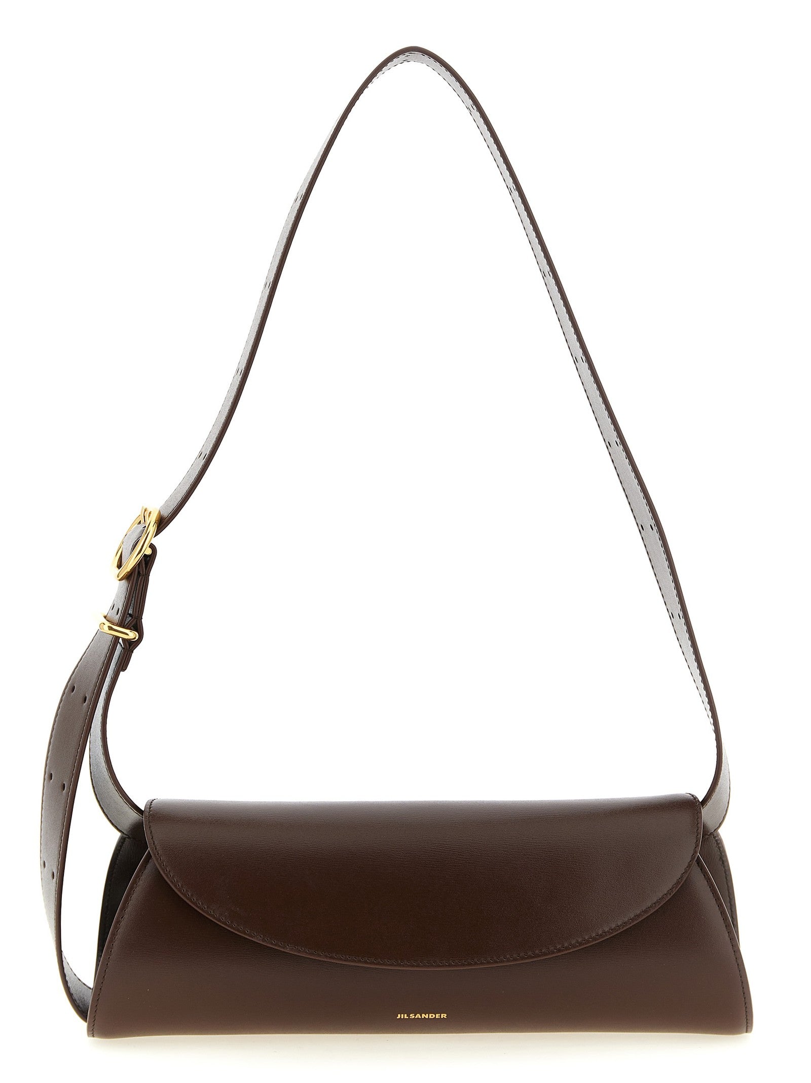 Jil Sander Cannolo Small Shoulder Bag Brown