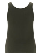 Saint Laurent Women's Cassandre Tank Top Green, view 3