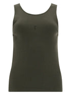 Saint Laurent Women's Cassandre Tank Top Green