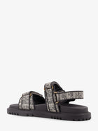 Dior Women's Canvas Dioract Flat Sandals Grey, view 3