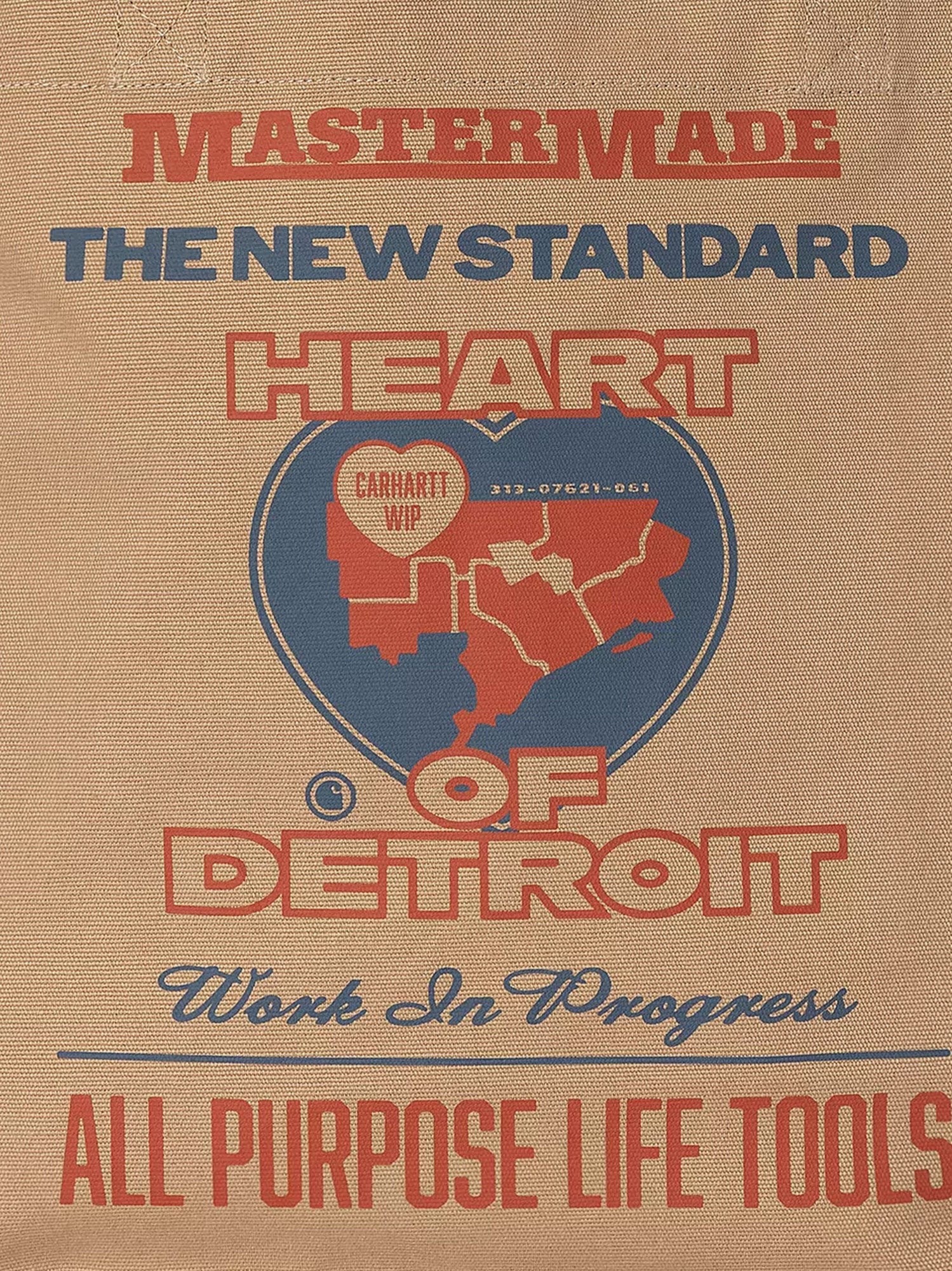 Carhartt Wip Men's Canvas Graphic Tote Bag Beige