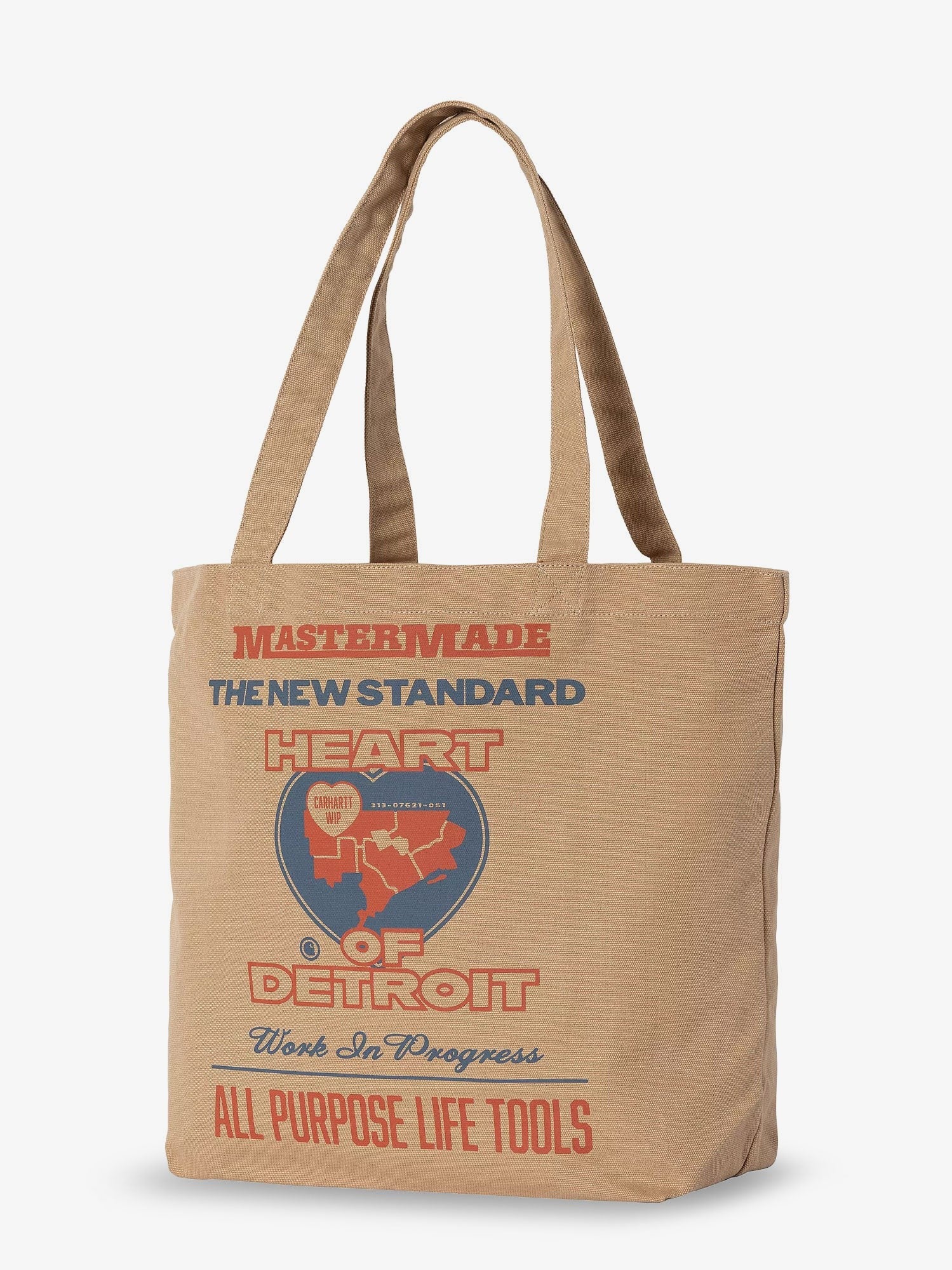 Carhartt Wip Men's Canvas Graphic Tote Bag Beige