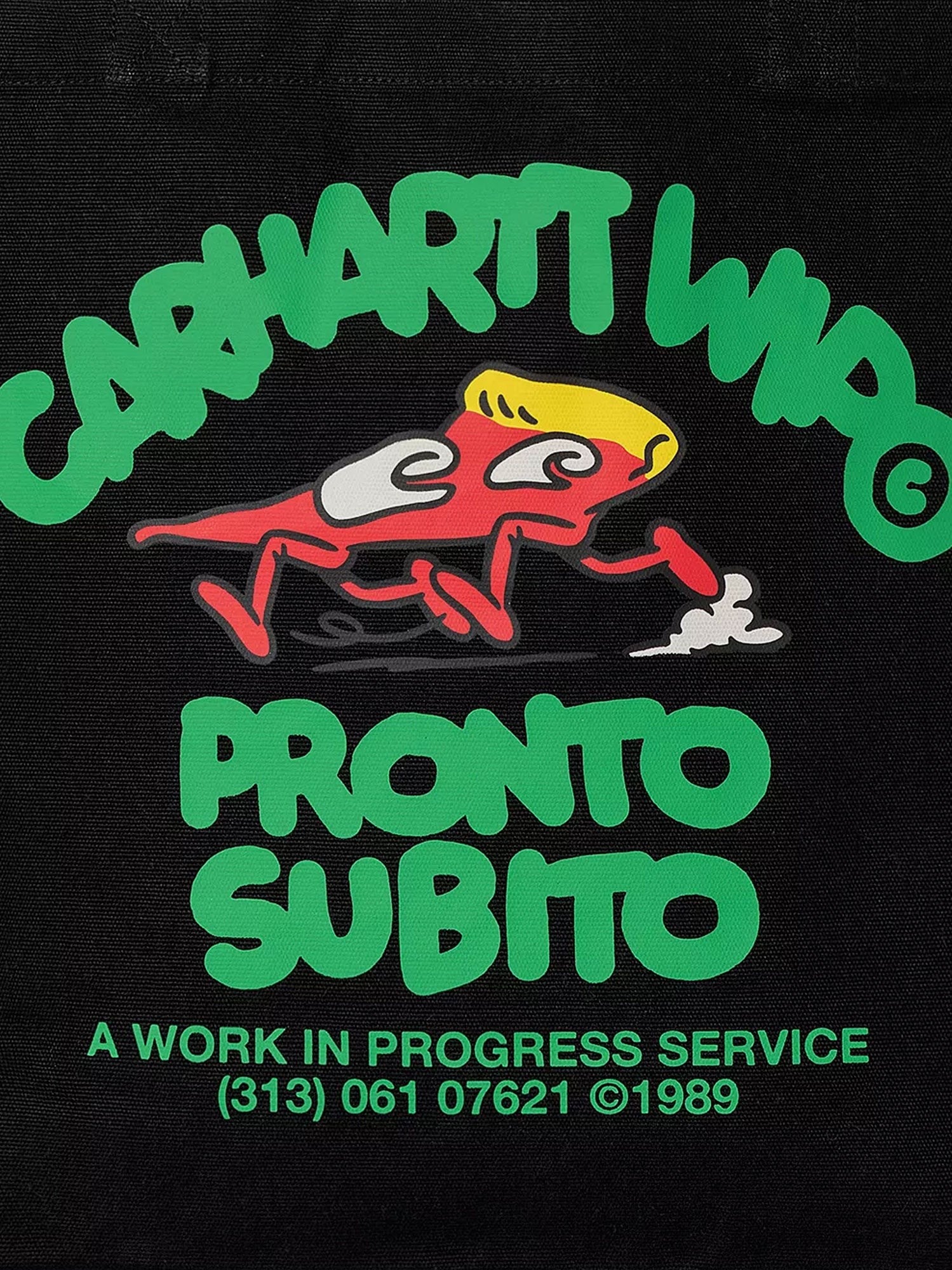 Carhartt Wip Men's Canvas Graphic Tote Bag Black