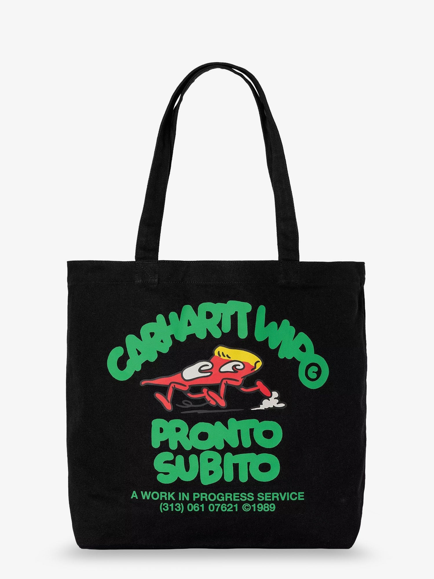 Carhartt Wip Men's Canvas Graphic Tote Bag Black