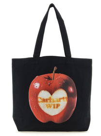 Carhartt Wip Canvas Graphic Tote Shopping Bag Black