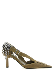Prada Canvas Pumps Green