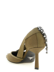 Prada Canvas Pumps Green