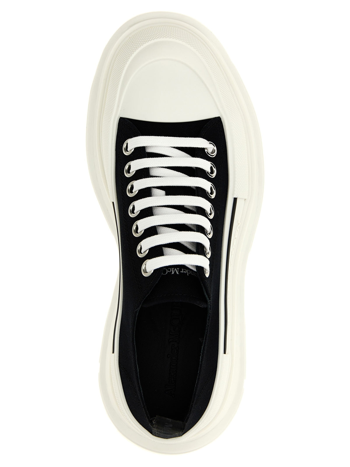 Alexander McQueen Canvas Sack Sneakers White, view 4