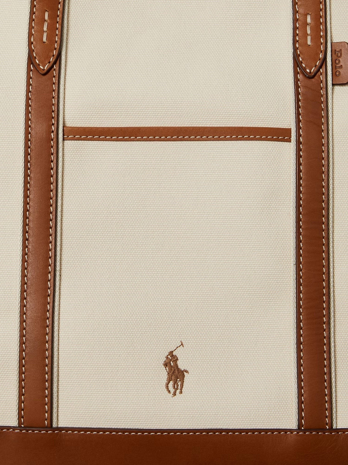 Polo Ralph Lauren Women's Canvas Shopping Bag White, view 5