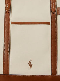 Polo Ralph Lauren Women's Canvas Shopping Bag White, view 5
