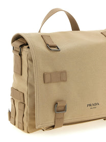 PRADA Canvas Shoulder Strap Beige