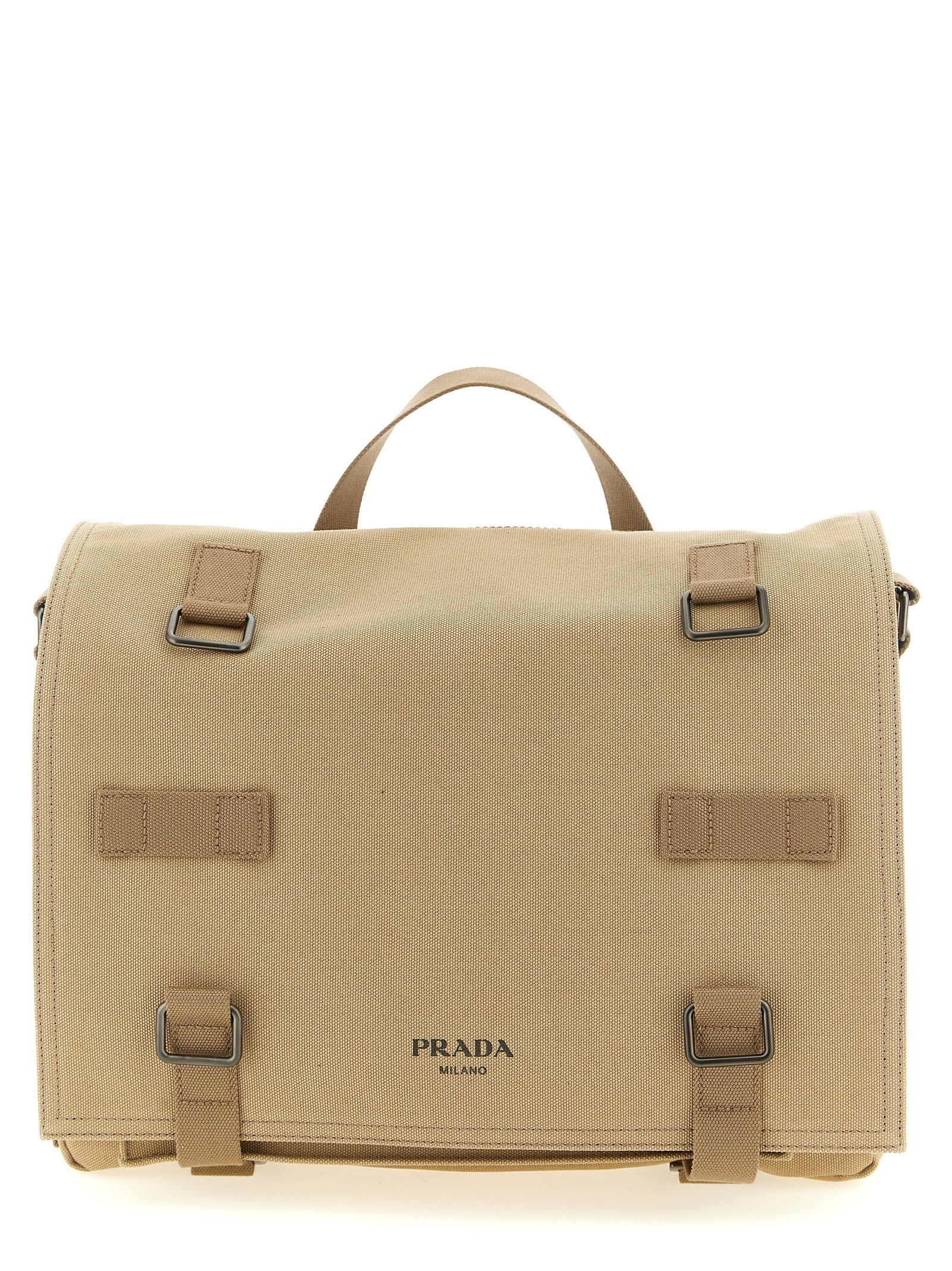 PRADA Canvas Shoulder Strap Beige