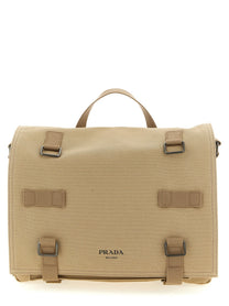 PRADA Canvas Shoulder Strap Beige