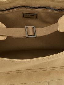 PRADA Canvas Shoulder Strap Beige