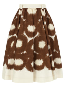PRADA Canvas Skirt Brown